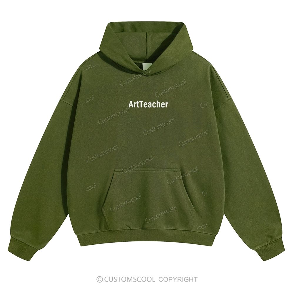 Art Teacher Solid Color Hoodie Customscool