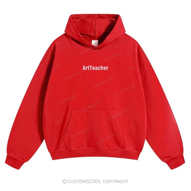 Art Teacher Solid Color Hoodie Customscool