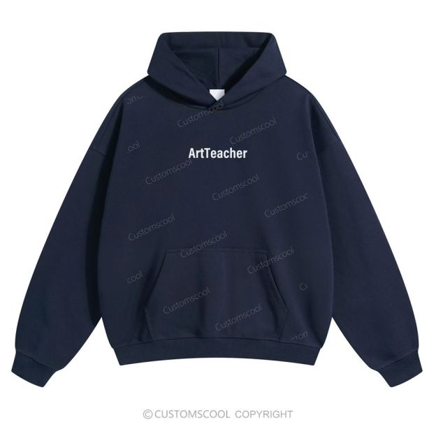 Art Teacher Solid Color Hoodie Customscool