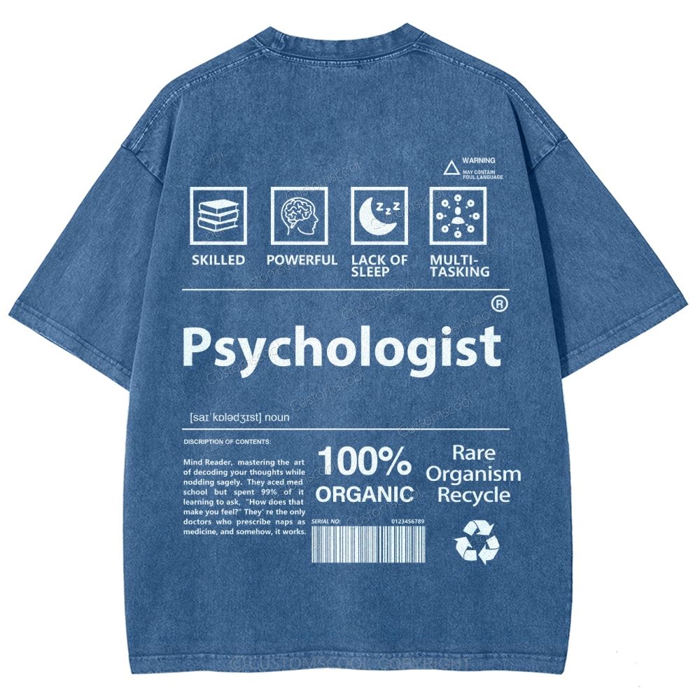 Psychologist Unisex Fit Washed T-Shirt