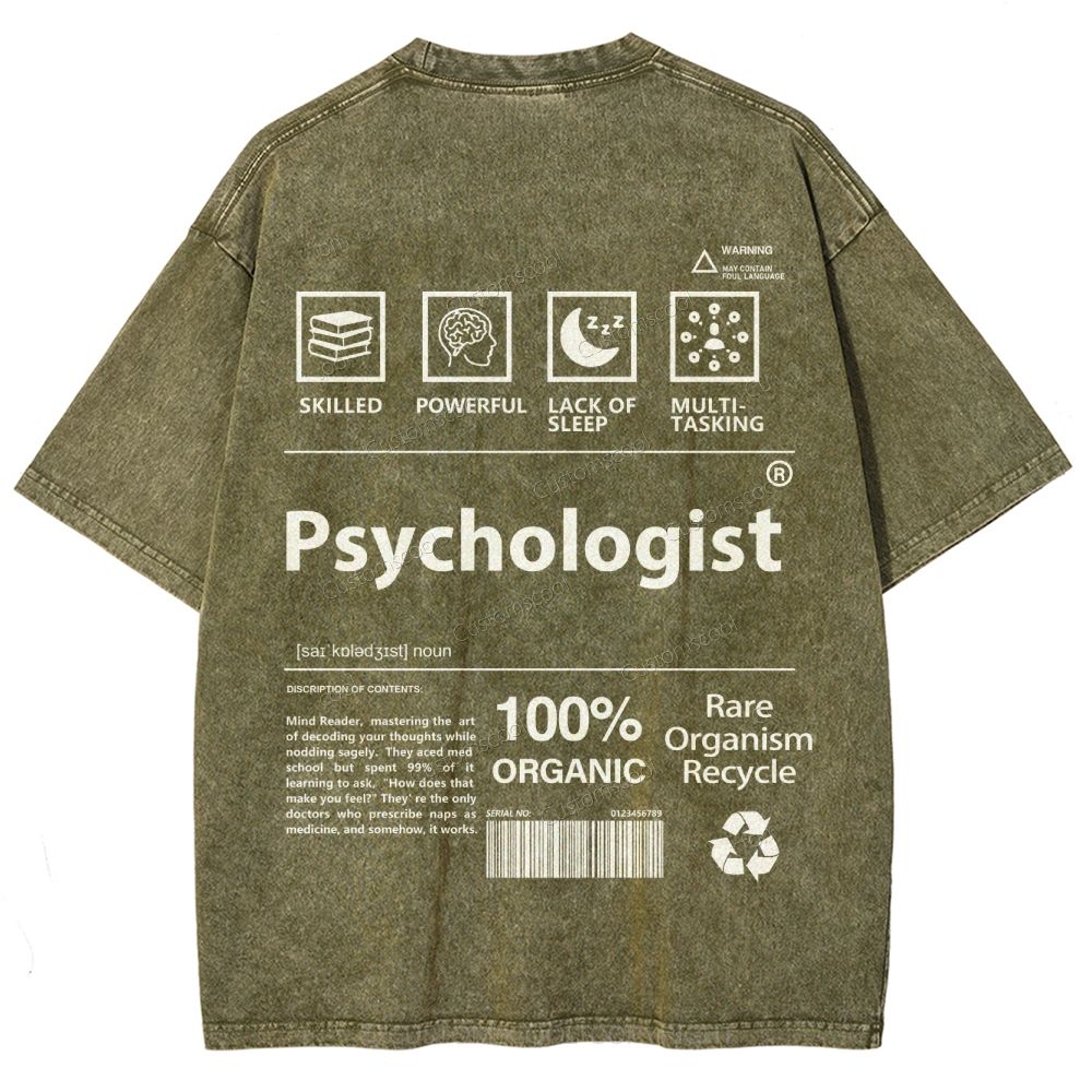 Psychologist Unisex Fit Washed T-Shirt