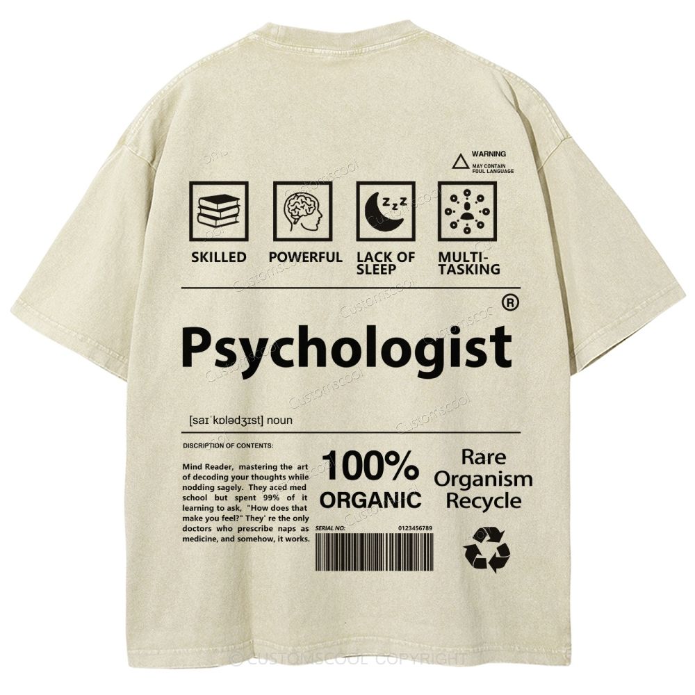 Psychologist Unisex Fit Washed T-Shirt