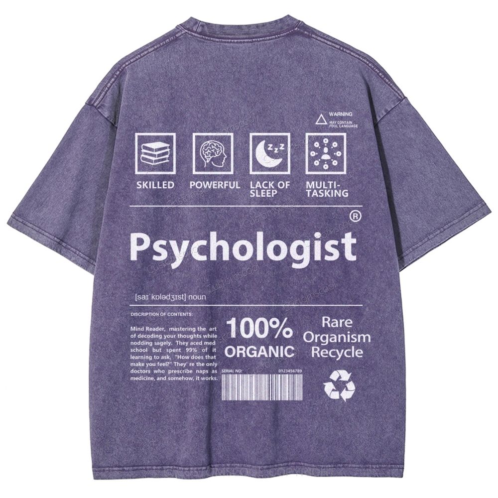 Psychologist Unisex Fit Washed T-Shirt