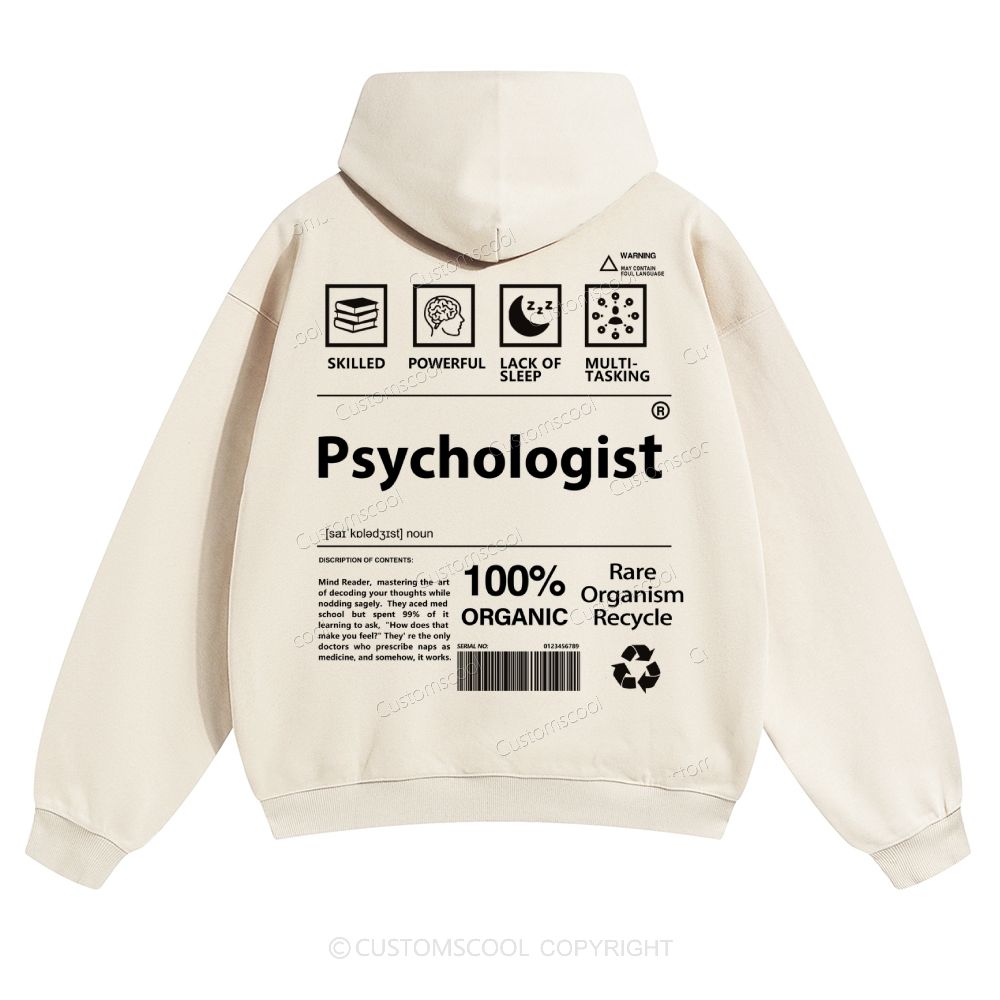 Psychologist Solid Color Hoodie