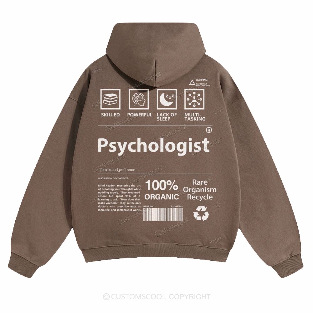 Psychologist Solid Color Hoodie