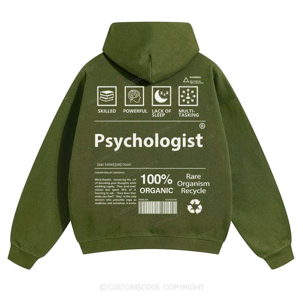 Psychologist Solid Color Hoodie