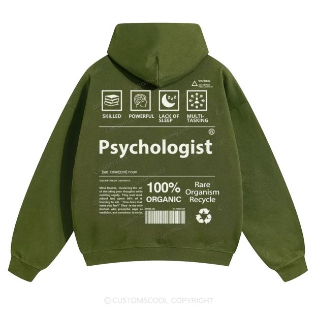 Psychologist Solid Color Hoodie