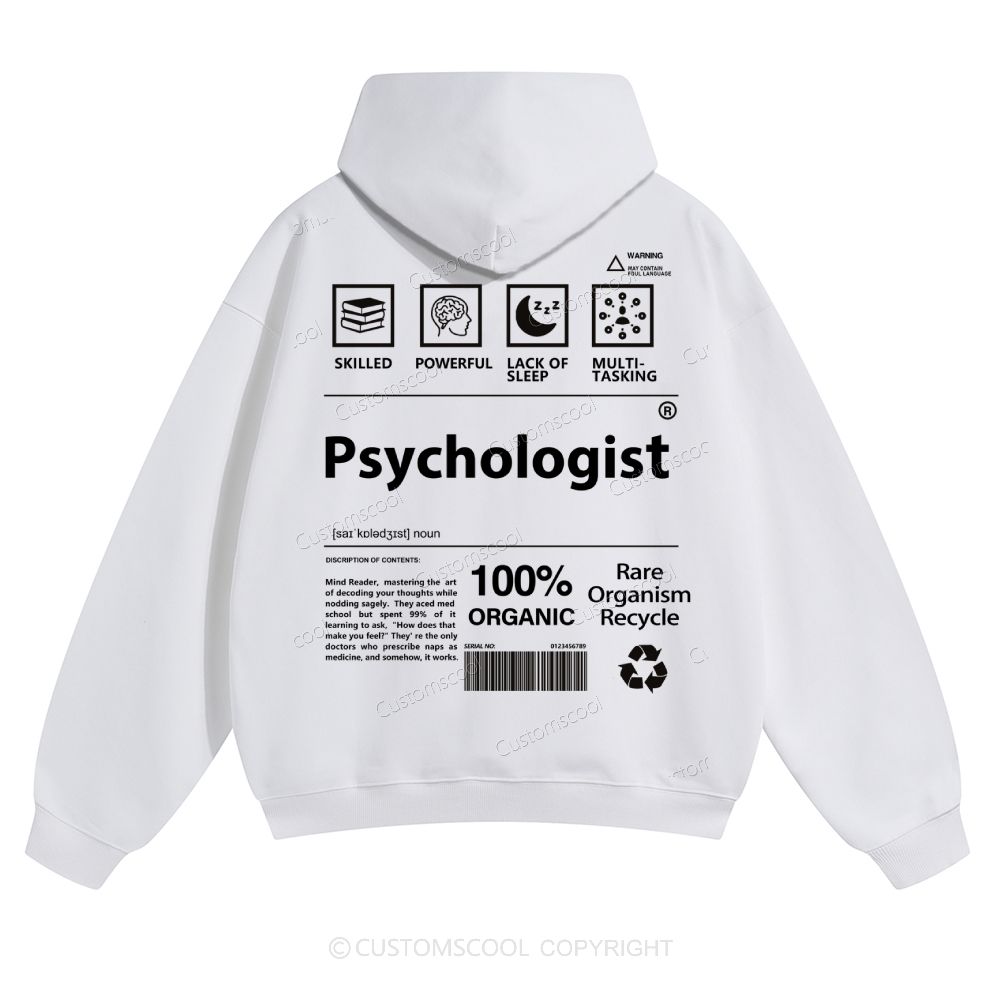 Psychologist Solid Color Hoodie