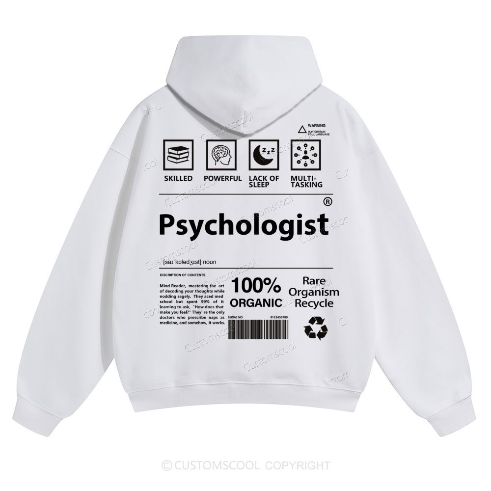 Psychologist Solid Color Hoodie