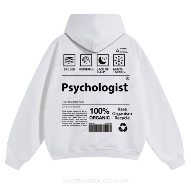 Psychologist Solid Color Hoodie