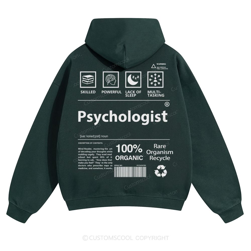 Psychologist Solid Color Hoodie
