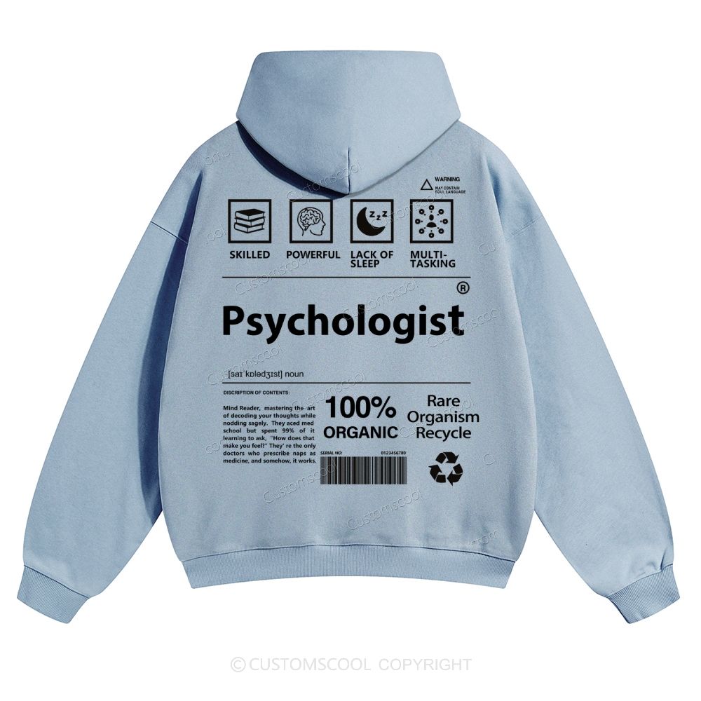 Psychologist Solid Color Hoodie