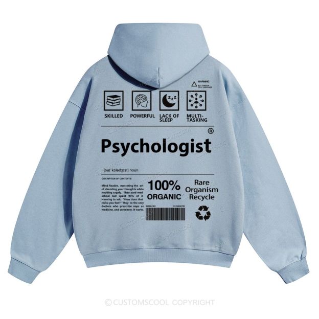 Psychologist Solid Color Hoodie