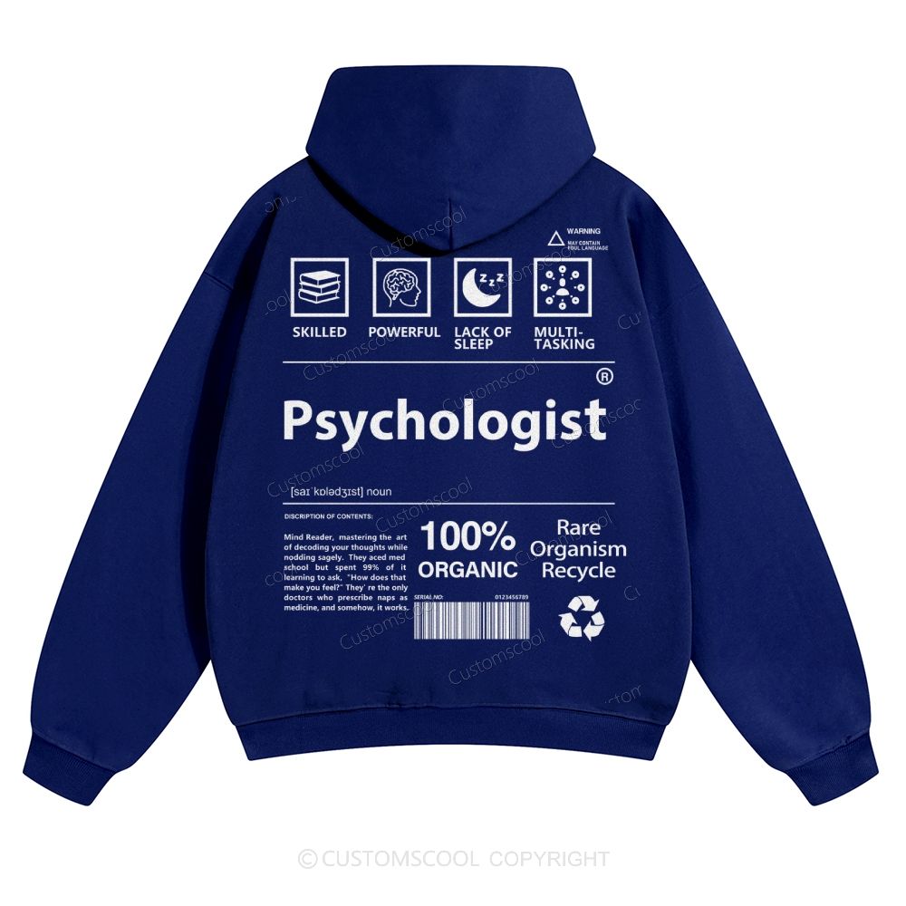 Psychologist Solid Color Hoodie