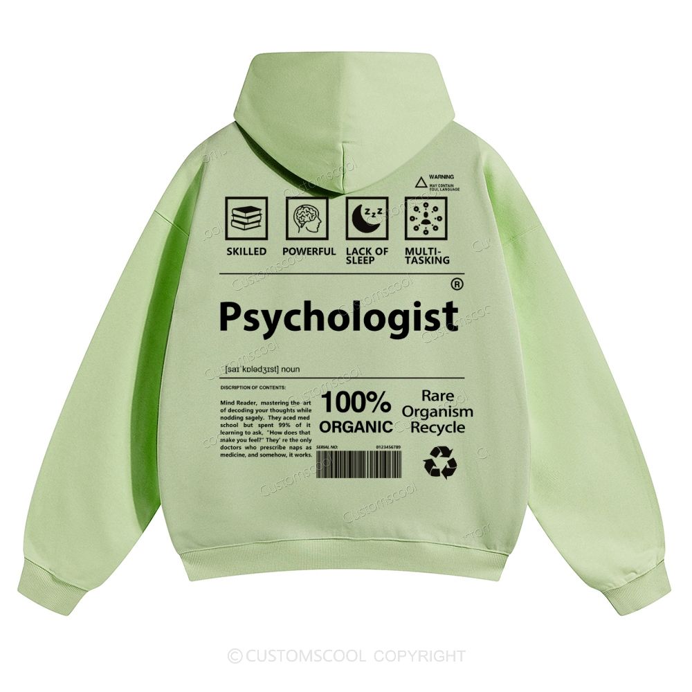 Psychologist Solid Color Hoodie
