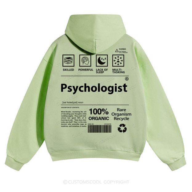 Psychologist Solid Color Hoodie