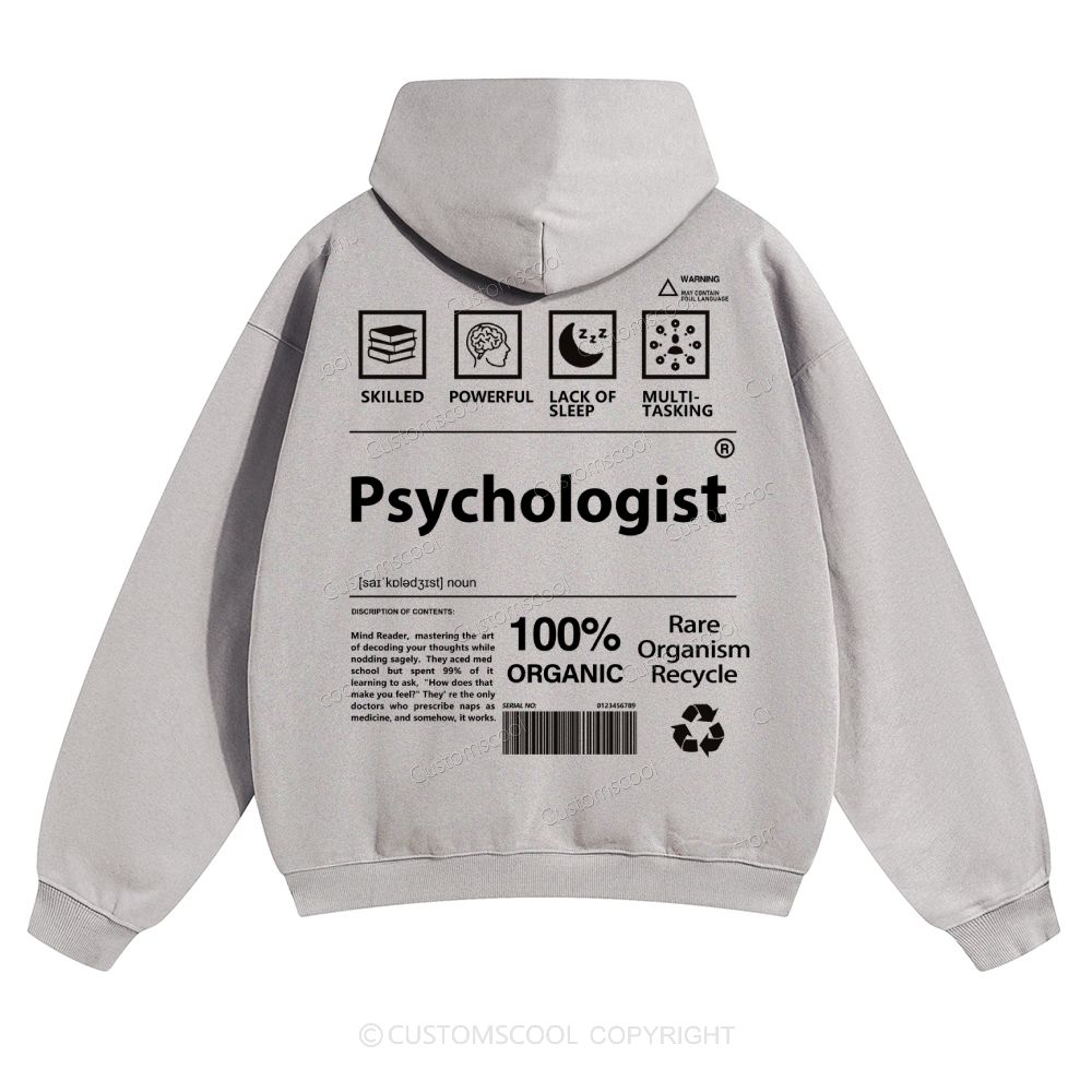 Psychologist Solid Color Hoodie