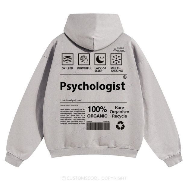Psychologist Solid Color Hoodie