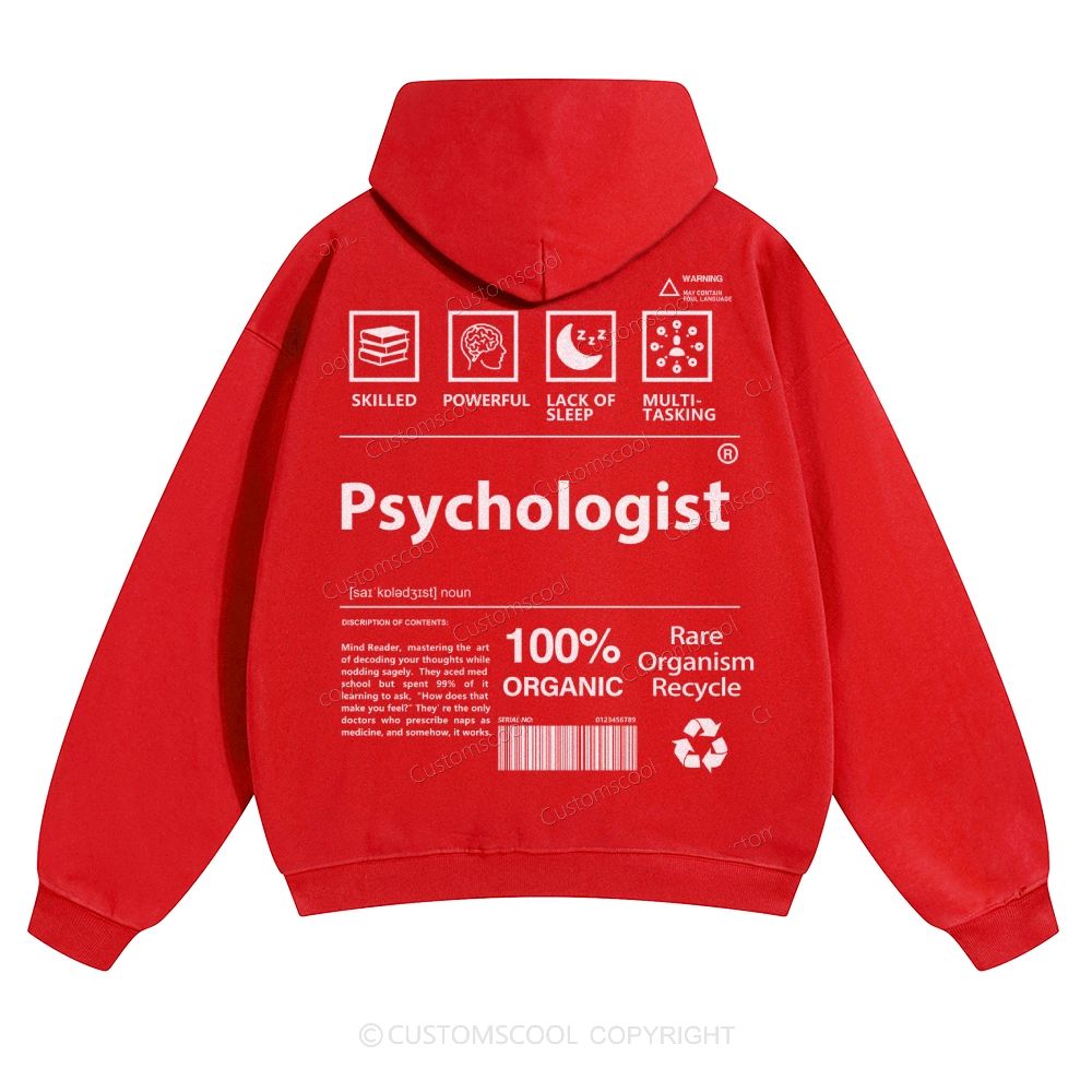 Psychologist Solid Color Hoodie