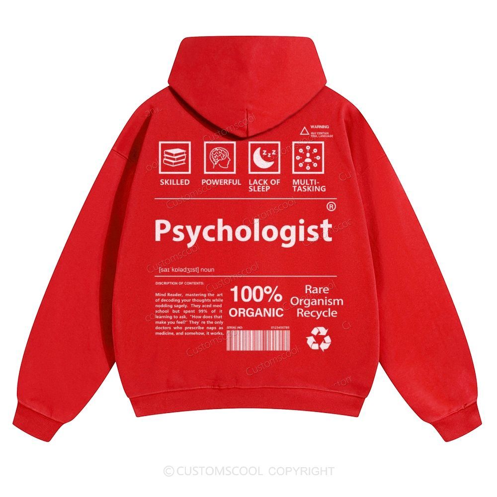 Psychologist Solid Color Hoodie