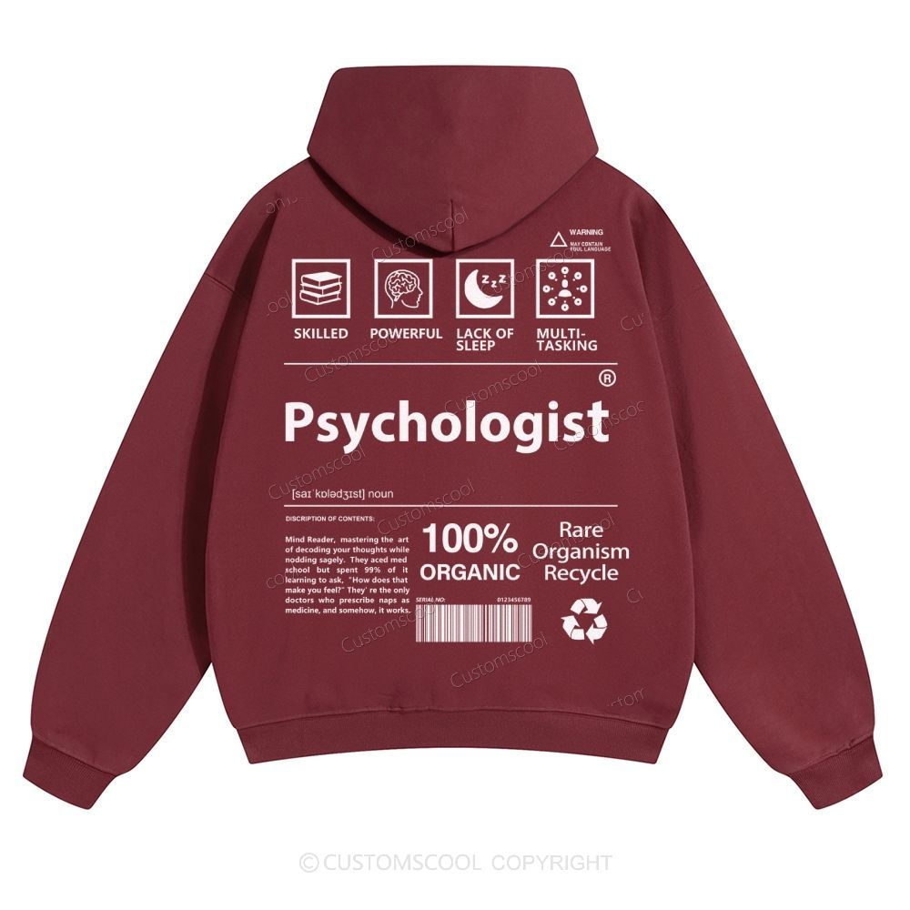 Psychologist Solid Color Hoodie