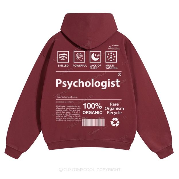 Psychologist Solid Color Hoodie
