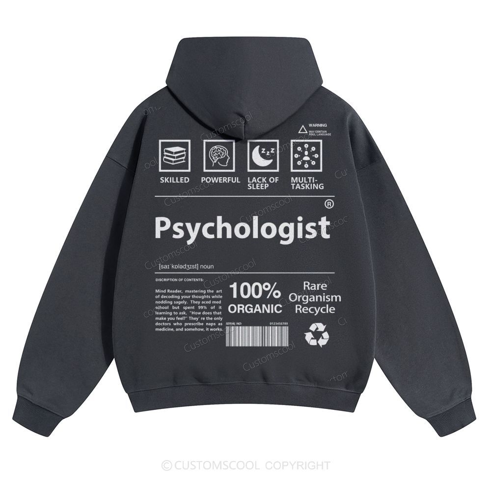 Psychologist Solid Color Hoodie