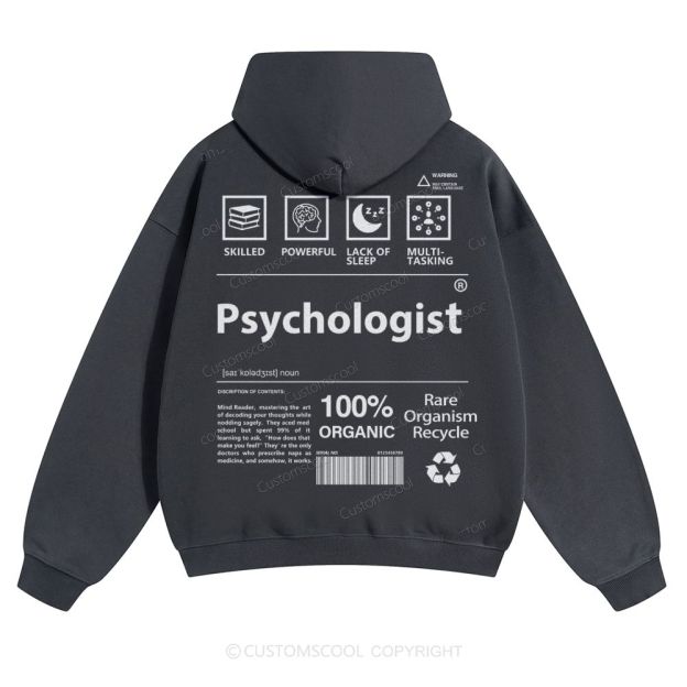 Psychologist Solid Color Hoodie