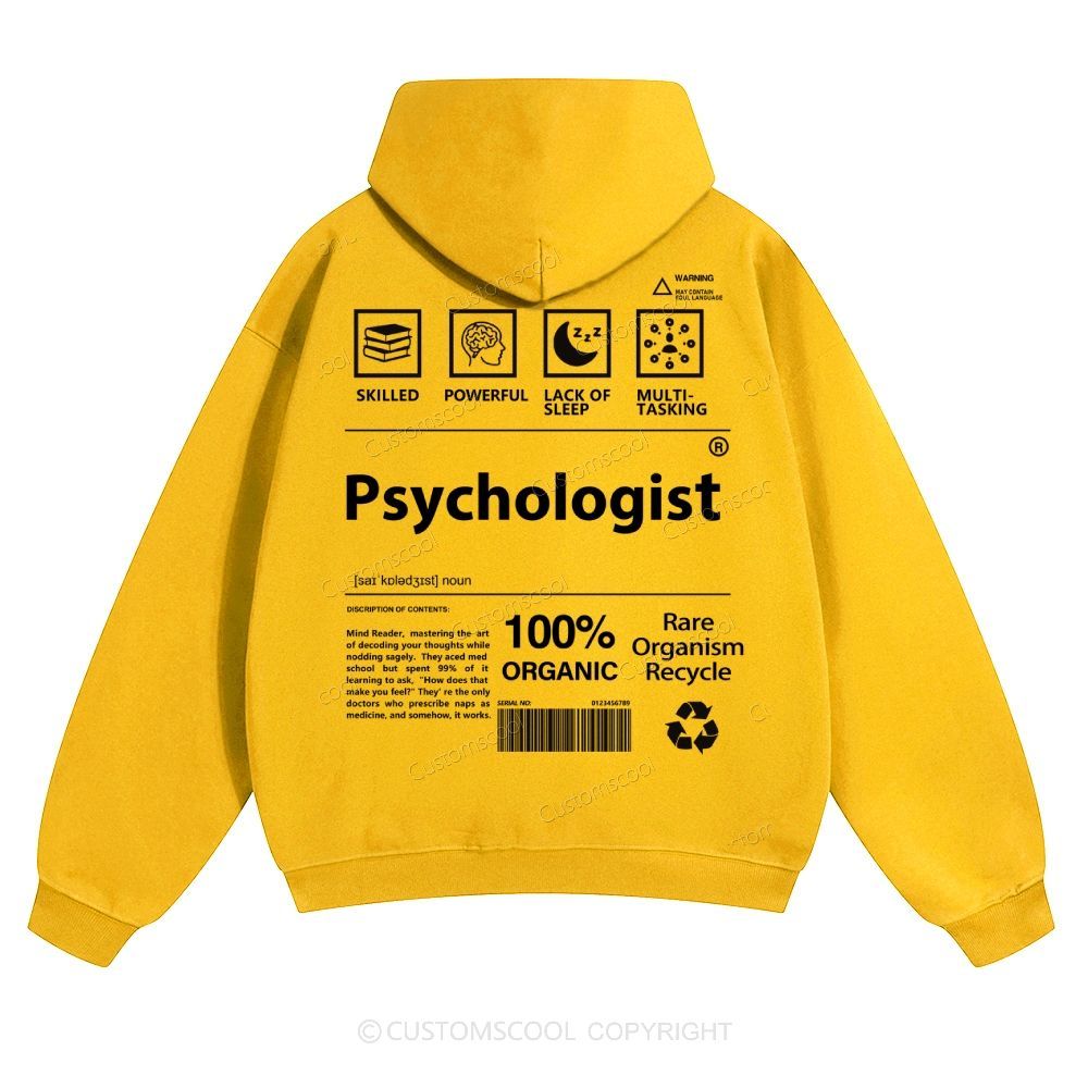Psychologist Solid Color Hoodie