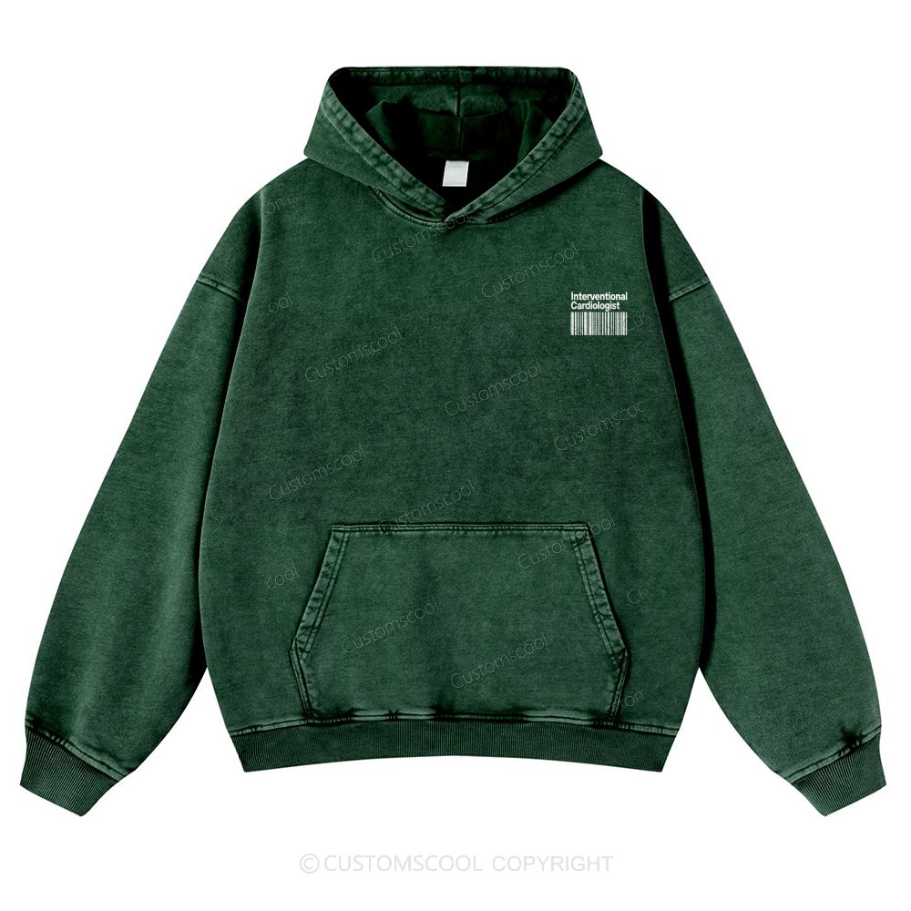 Interventional Cardiologist Casual Washed Hoodie