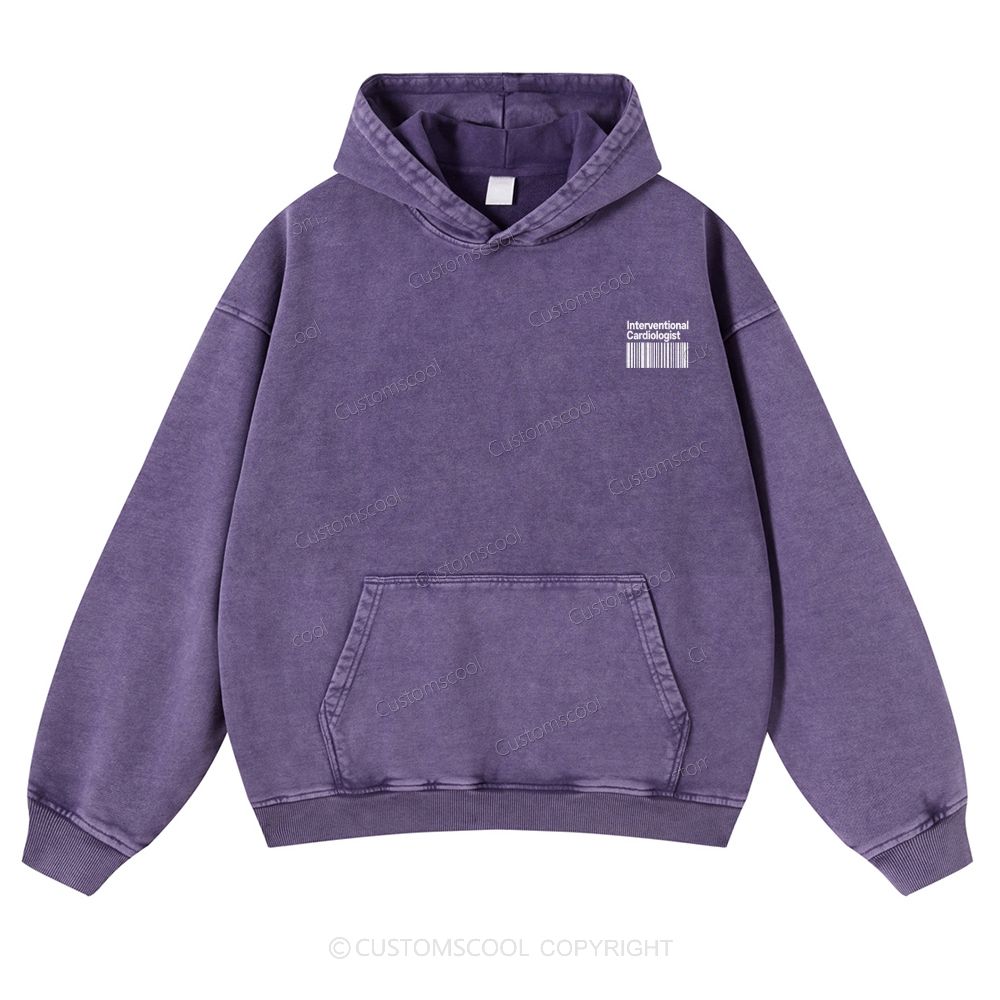Interventional Cardiologist Casual Washed Hoodie