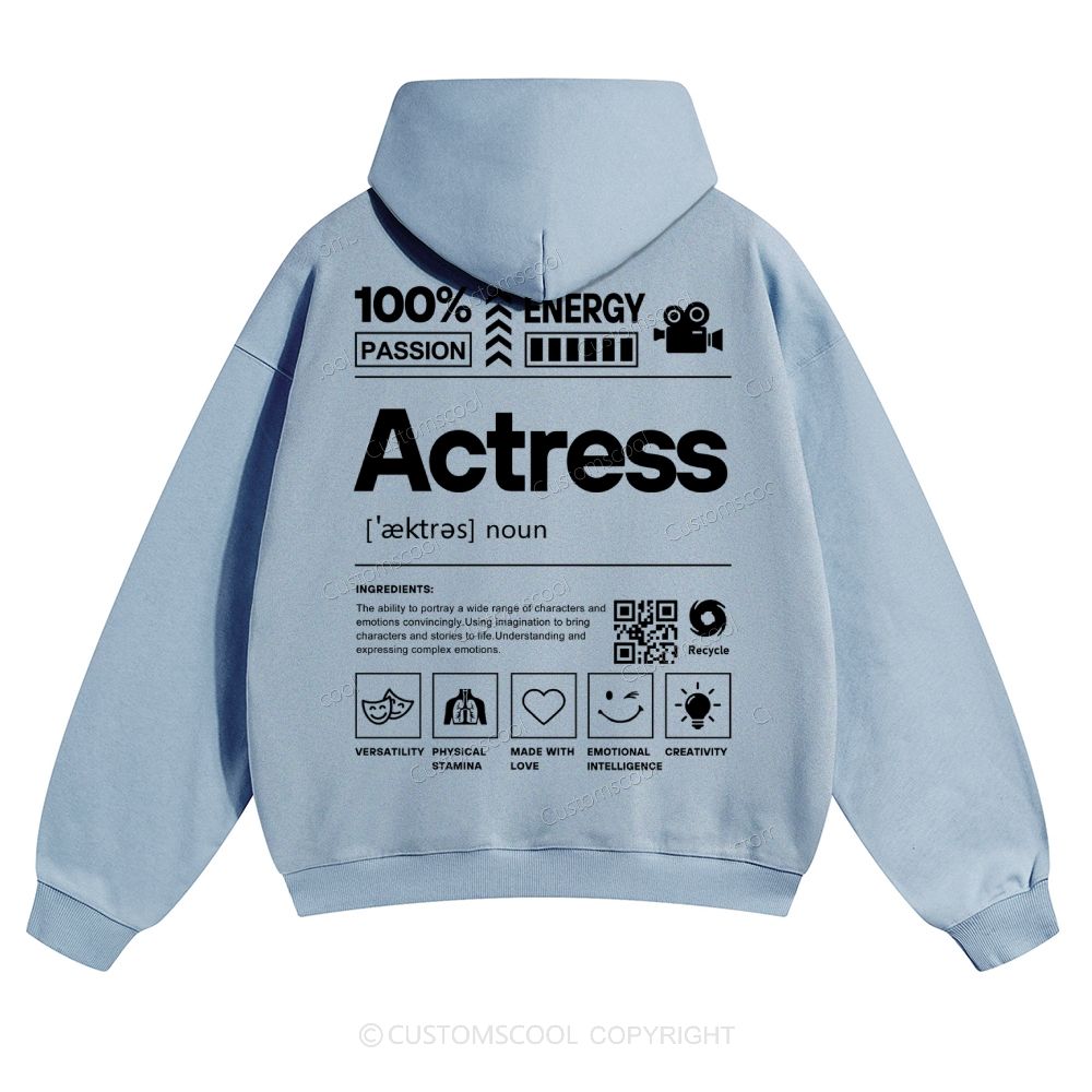 Actress Solid Color Hoodie