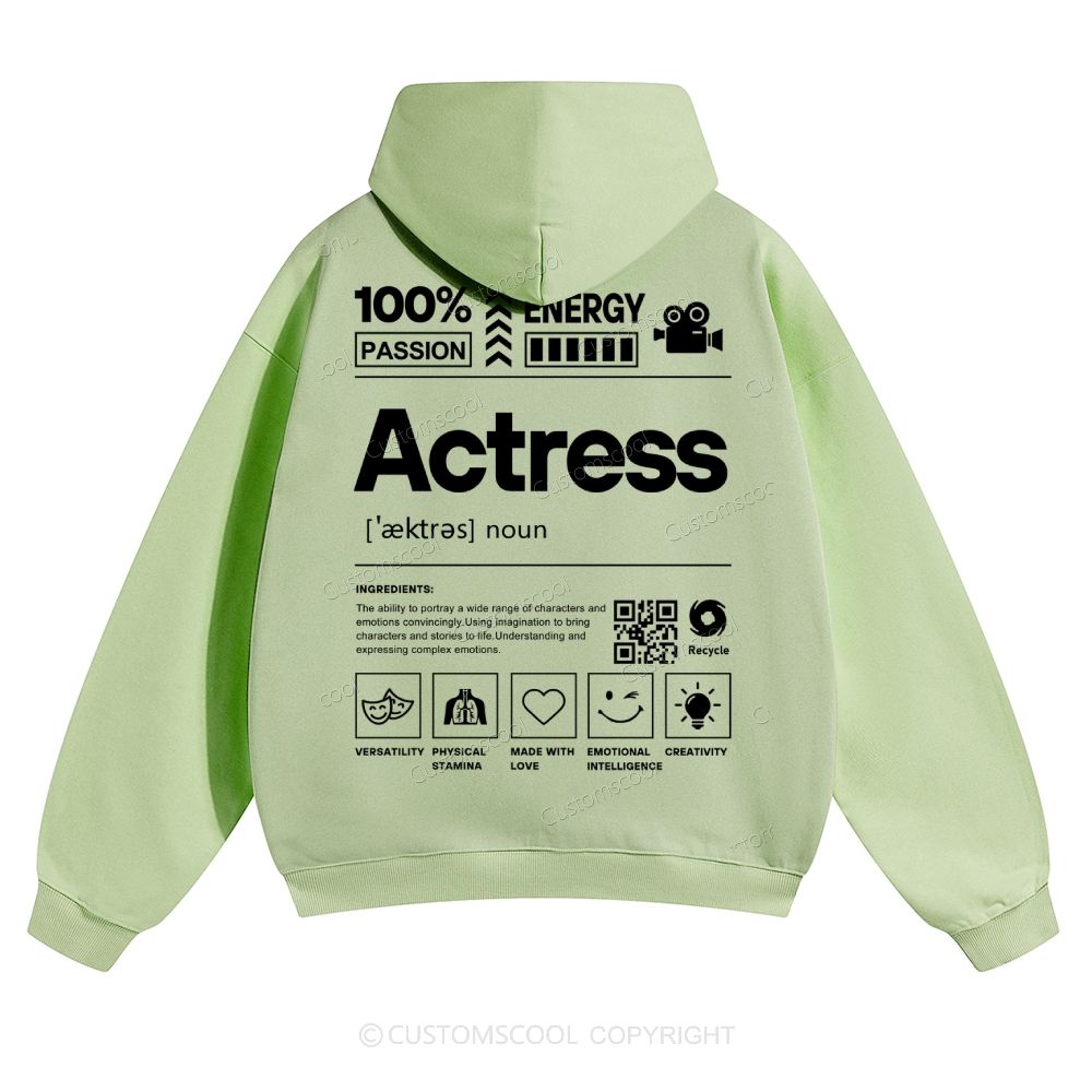 Actress Solid Color Hoodie