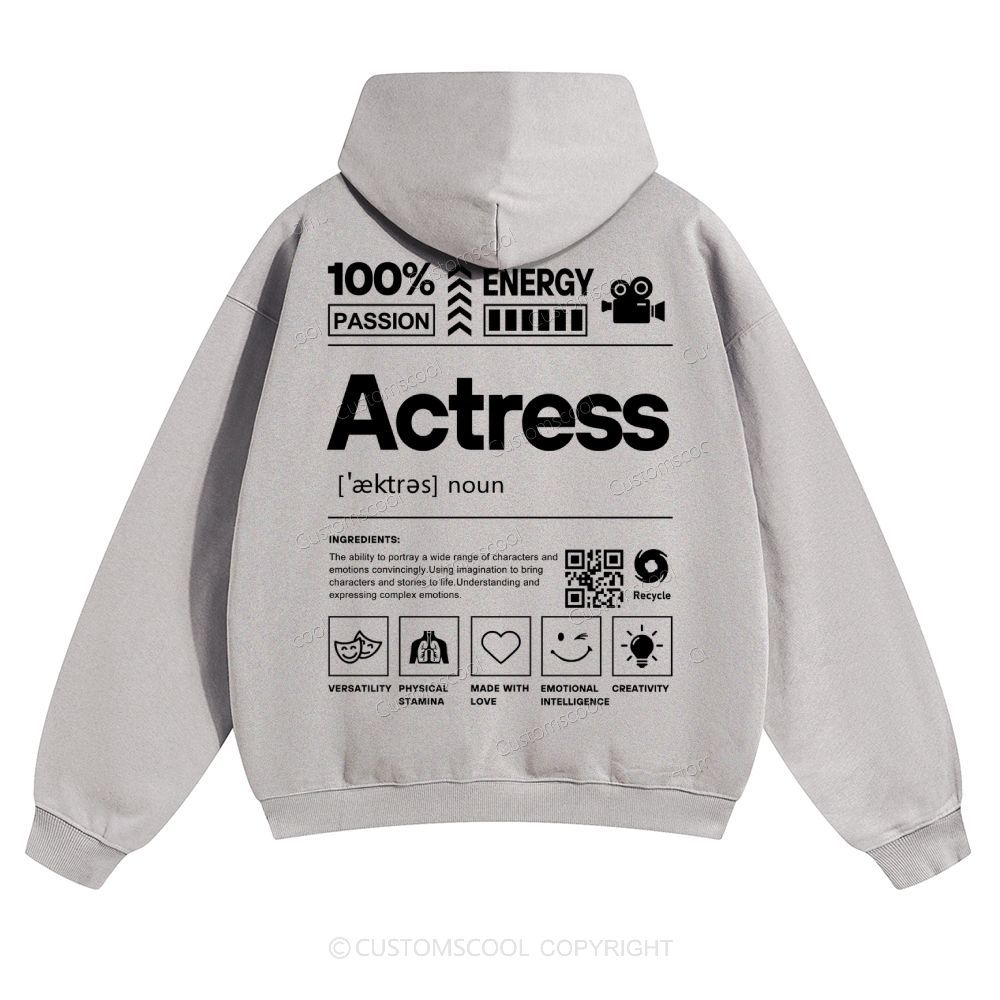 Actress Solid Color Hoodie