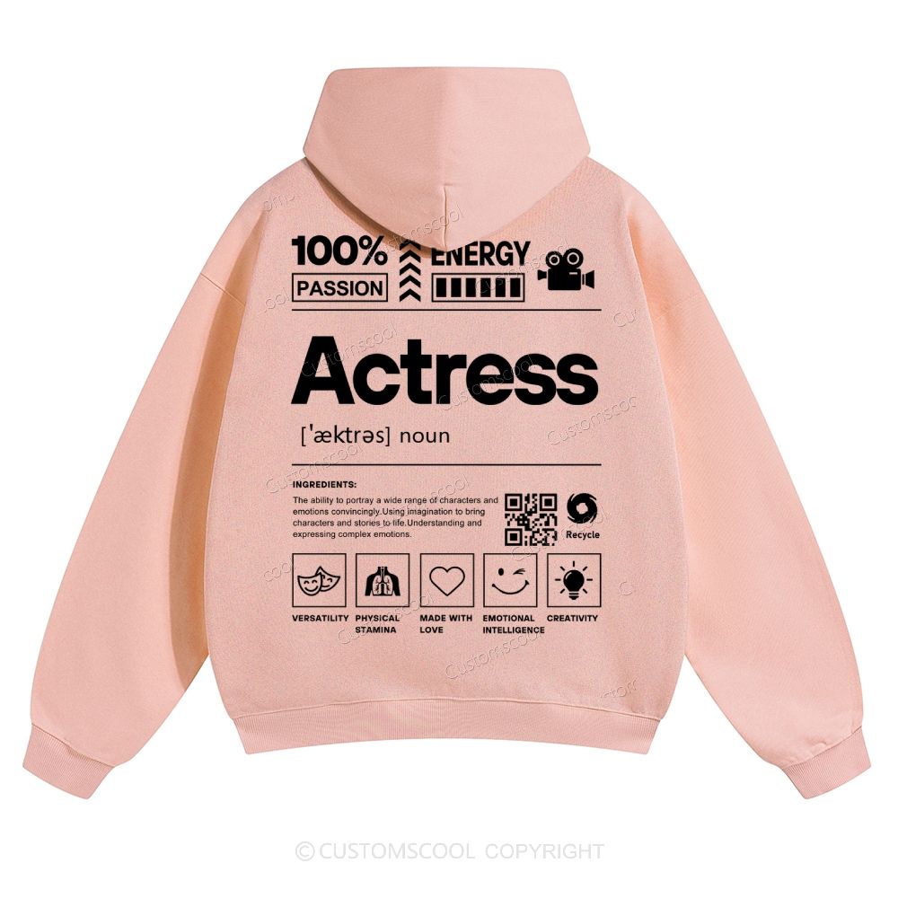 Actress Solid Color Hoodie