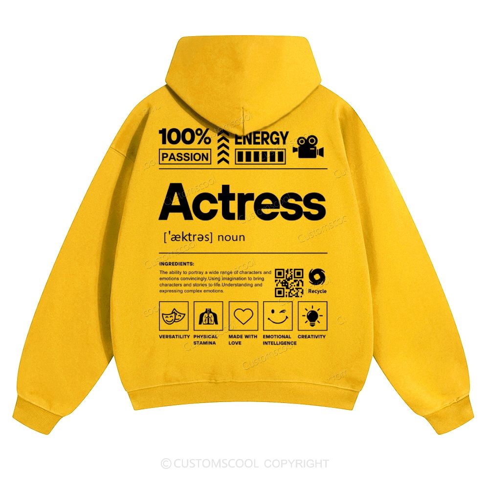 Actress Solid Color Hoodie