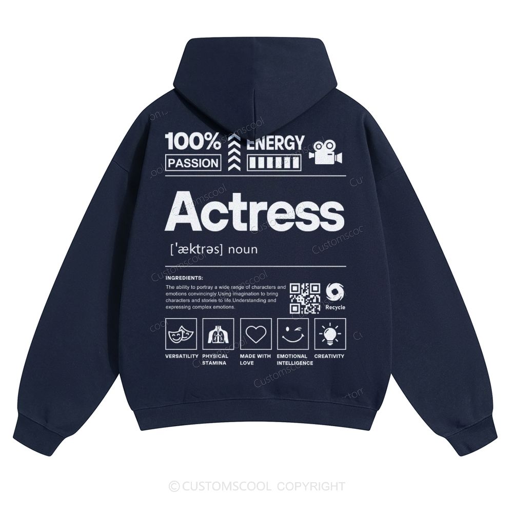 Actress Solid Color Hoodie
