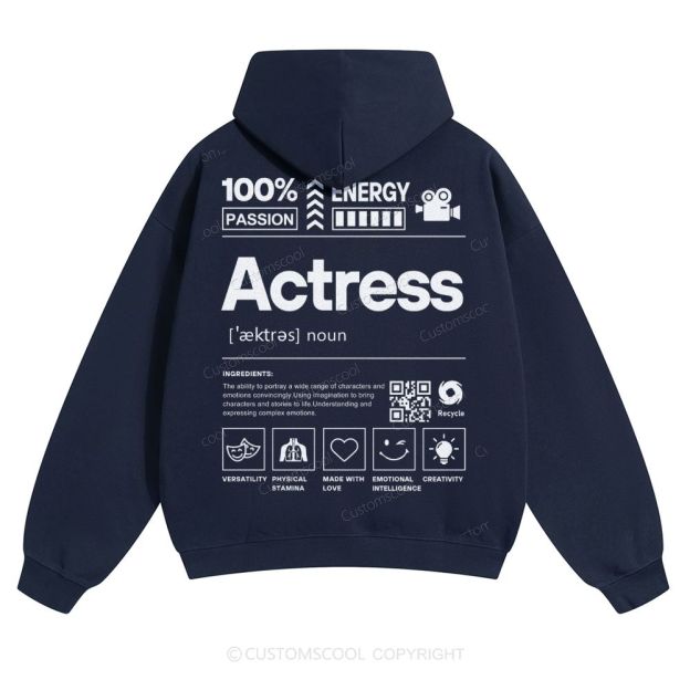 Actress Solid Color Hoodie