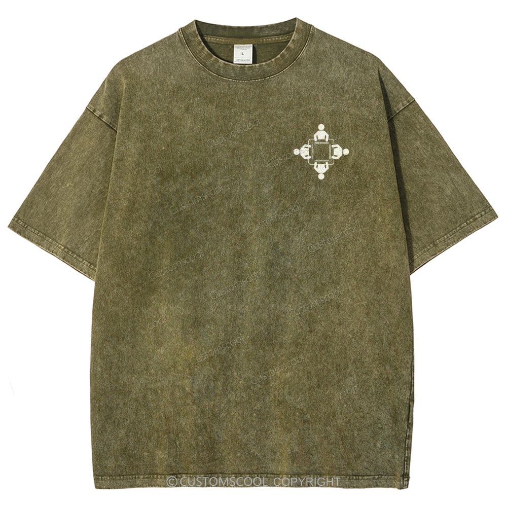Mahjong Player Unisex Fit Washed T-Shirt