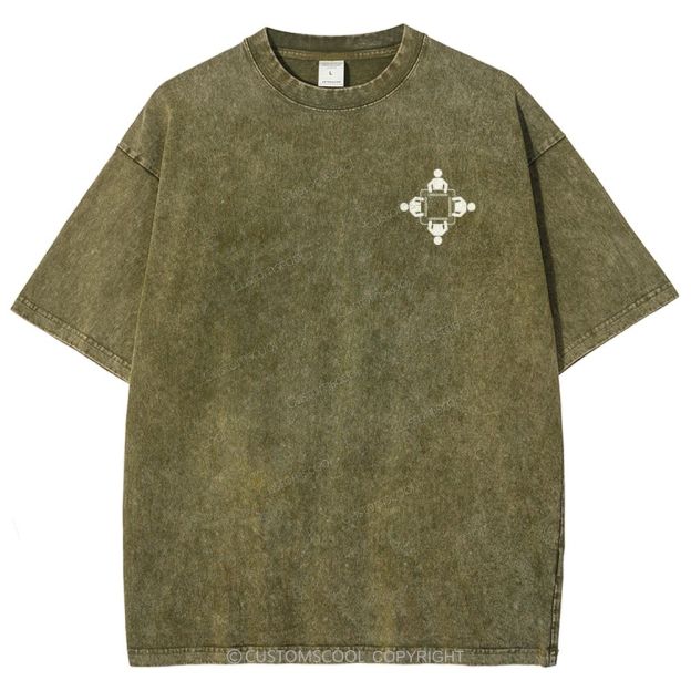 Mahjong Player Unisex Fit Washed T-Shirt