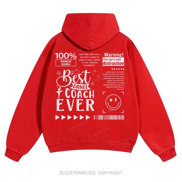 Best Dance Coach Ever Solid Color Hoodie