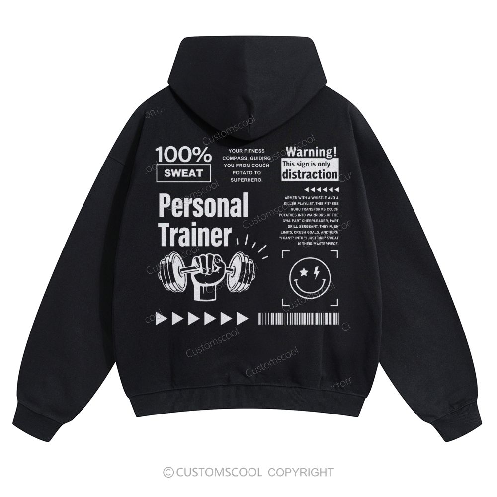Personal Trainer Solid Color Hoodie