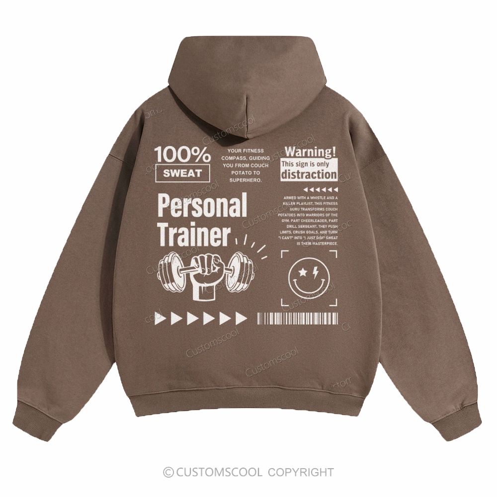 Personal Trainer Solid Color Hoodie