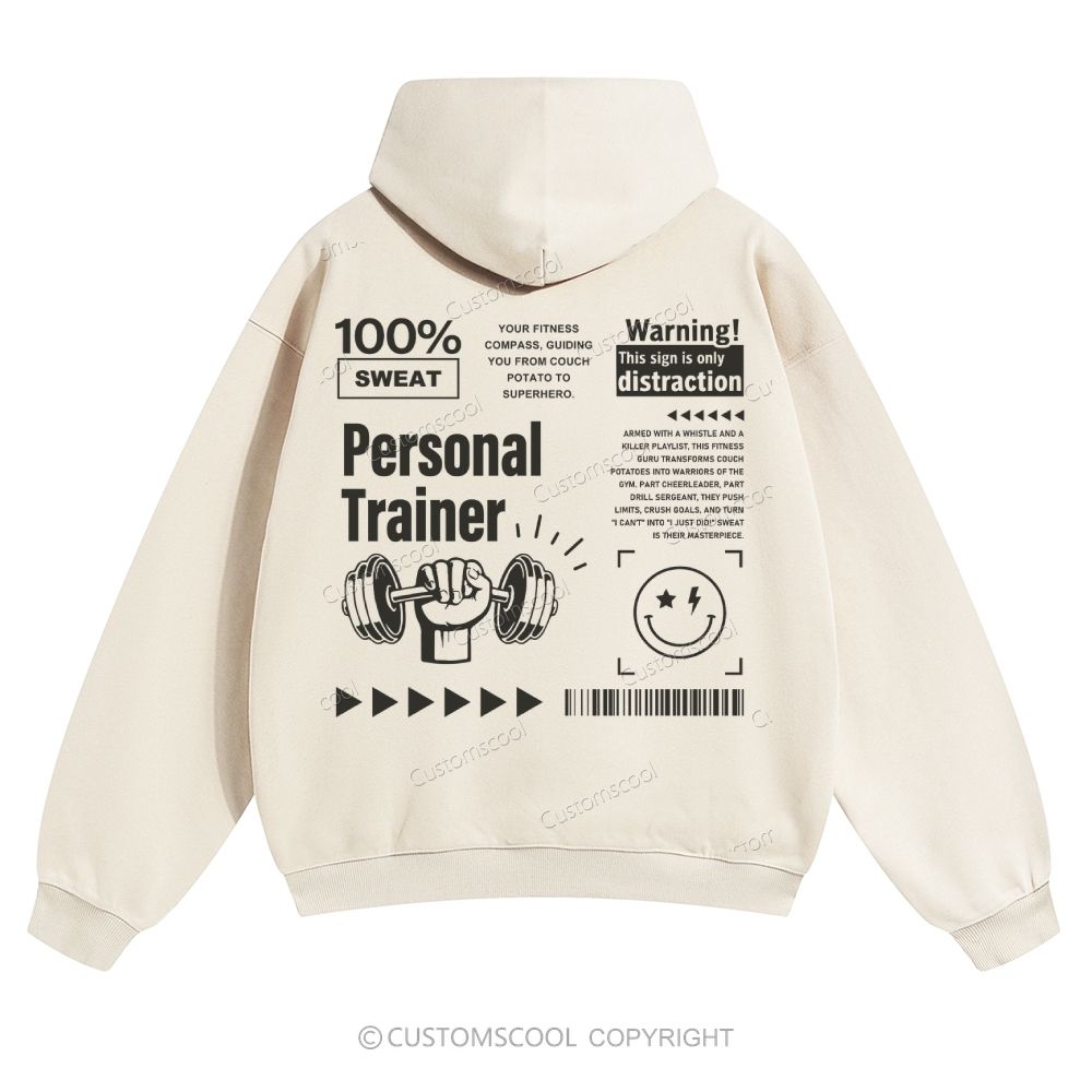 Personal Trainer Solid Color Hoodie