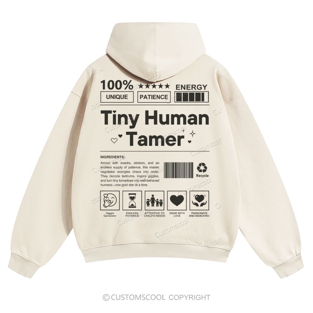 Tiny Human Tamer Solid Color Hoodie