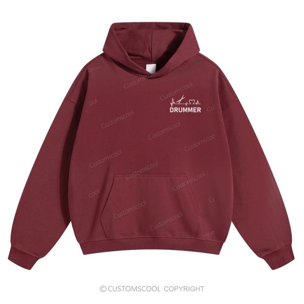 Drummer Solid Color Hoodie