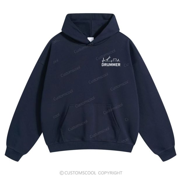 Drummer Solid Color Hoodie