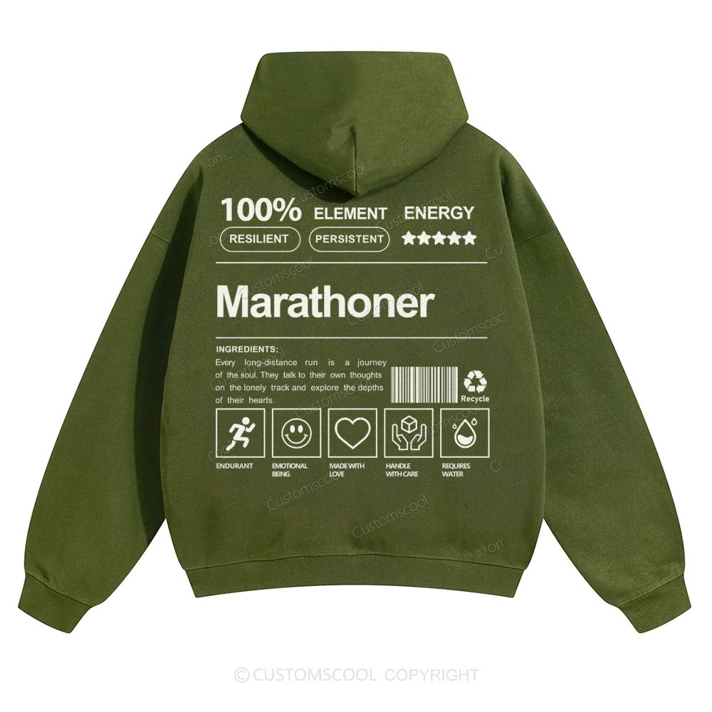 Marathoner Solid Color Hoodie