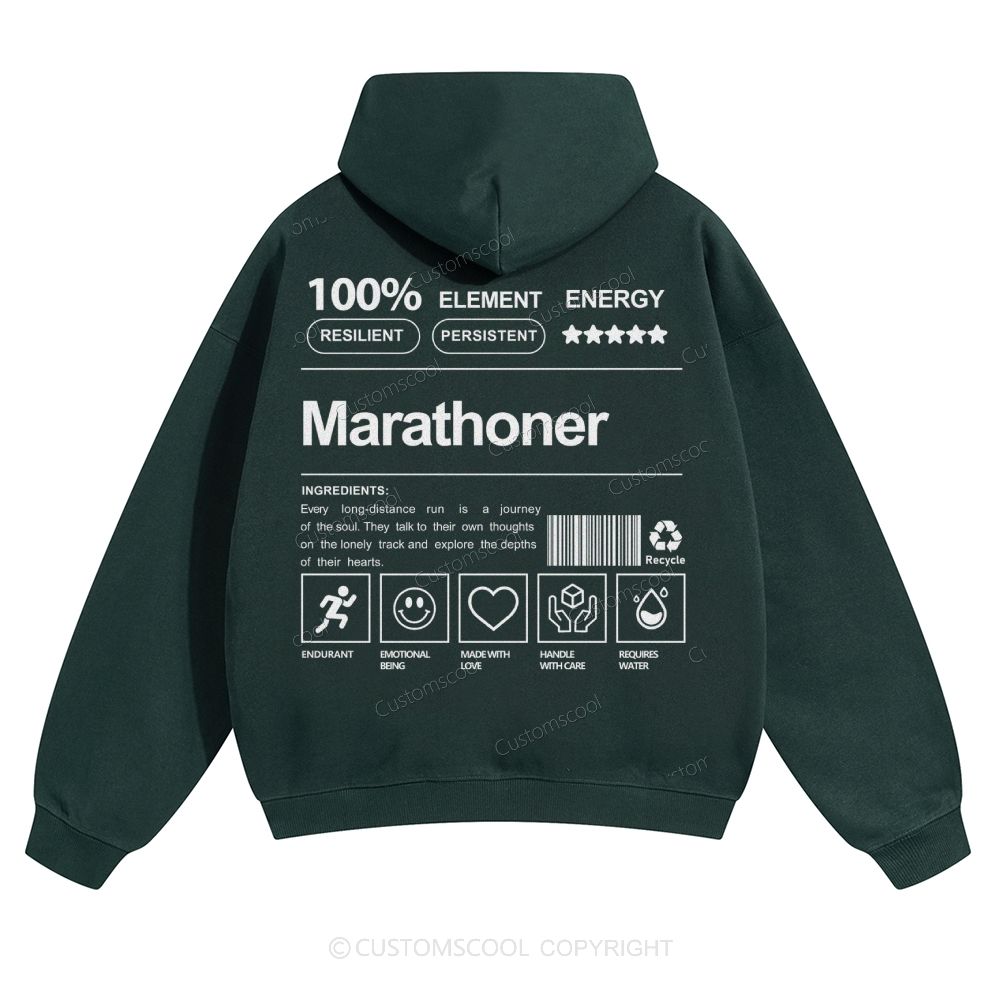 Marathoner Solid Color Hoodie