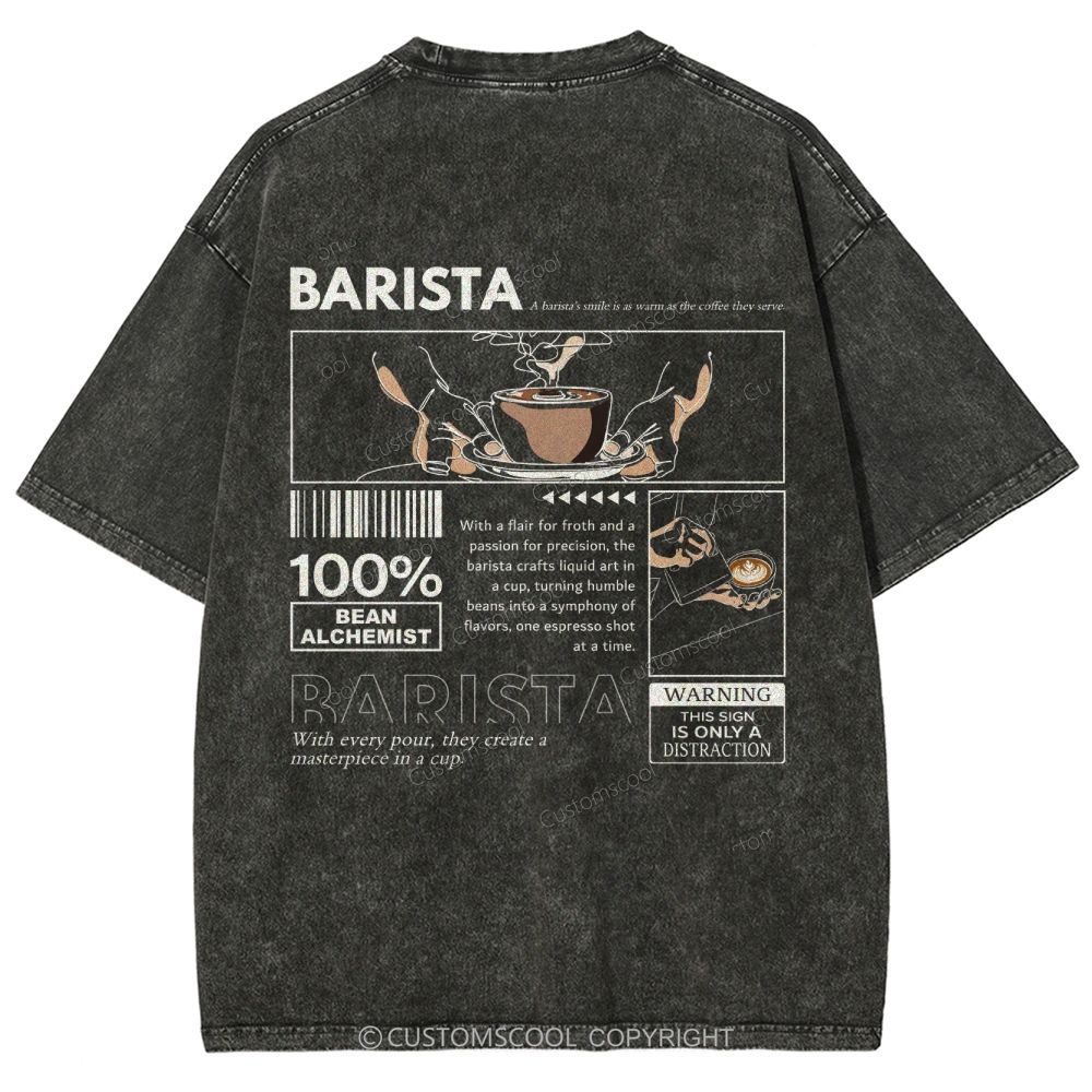 Barista Unisex Fit Washed T-Shirt